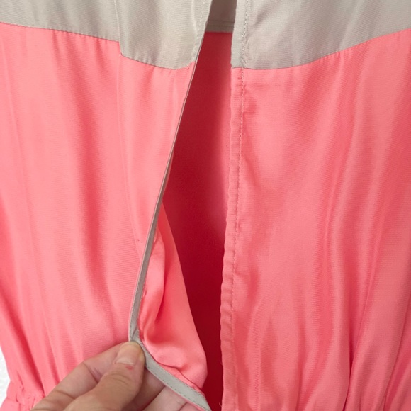 American Eagle Pleated Orange Purple Color Block Dress Size Small - Picture 9 of 12